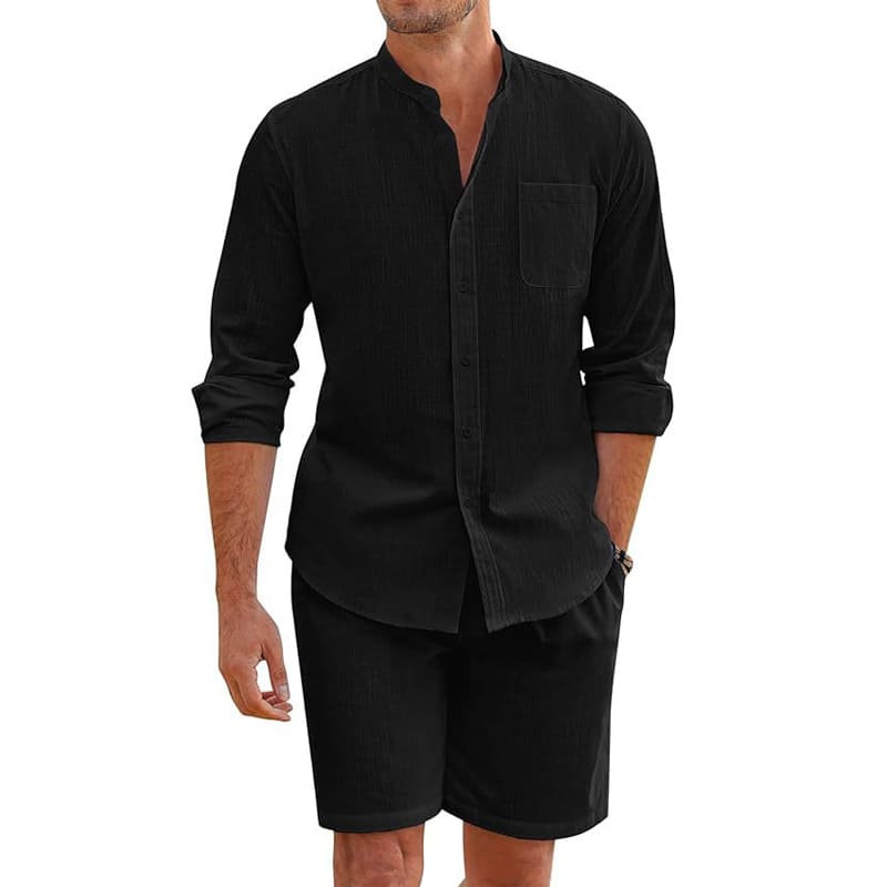 Ravello Men’s Linen Shirt & Shorts Set