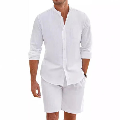 Ravello Men’s Linen Shirt & Shorts Set