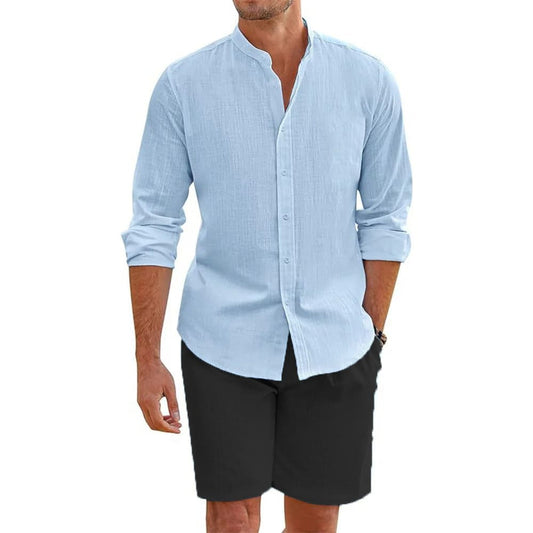 Ravello Men’s Linen Shirt & Shorts Set